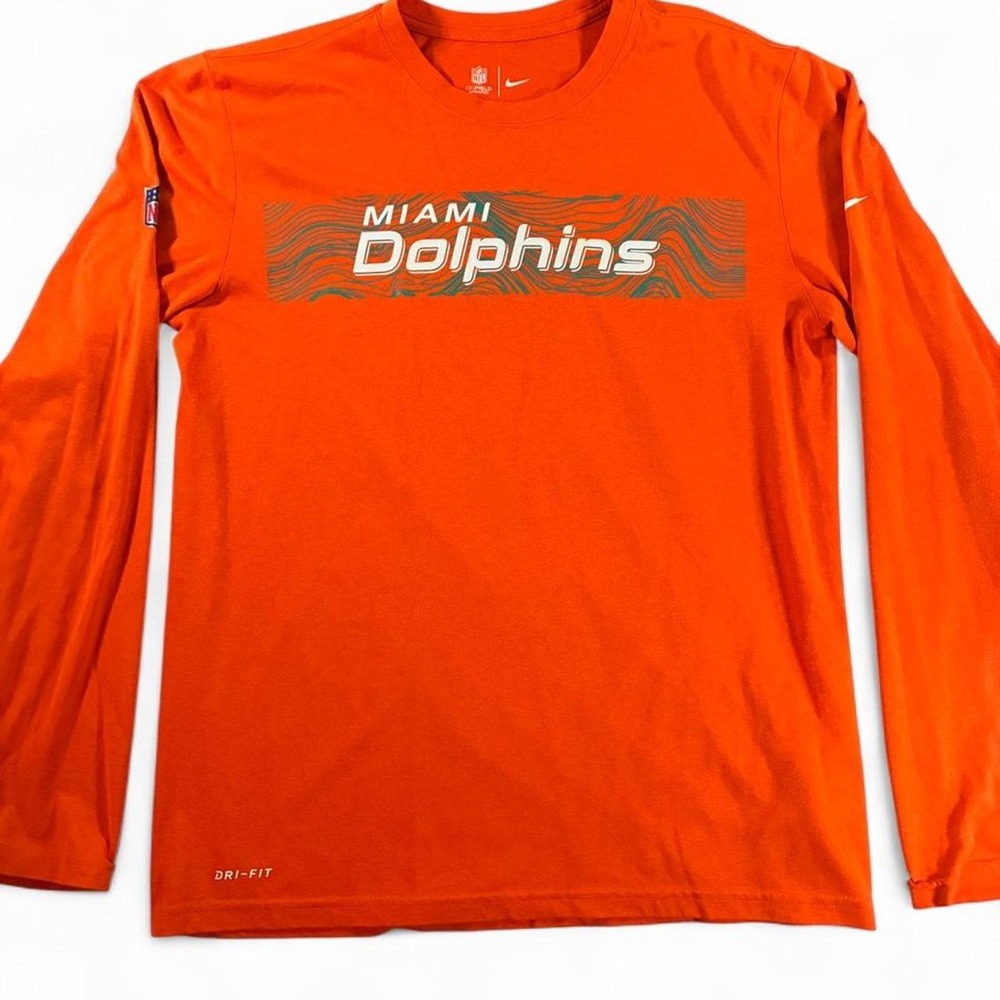 NWOT Miami Dolphins Nike Dri-Fit long sleeve Tshirt. Men's medium. Brand new